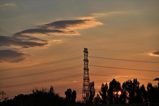 夕焼け 2025/7/16 夕焼け 2025/7/16 夕焼け,夕暮れ,夕方の写真素材
