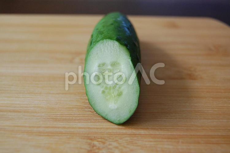 きゅうり　切り口 きゅうり,食材,断面の写真素材
