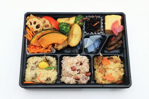 おこわ弁当 弁当,おこわ,米の写真素材