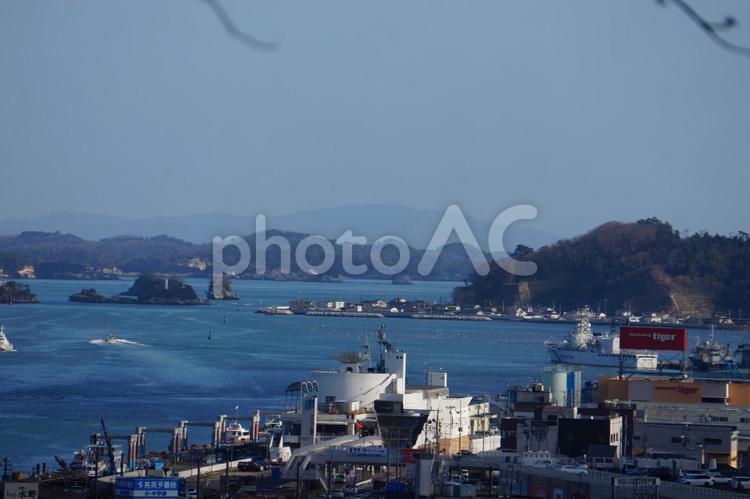 塩竈神社からの眺め 塩竈市,塩竈神社の写真素材
