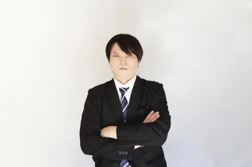 厳しい表情の男性 ビジネスマン,男性,真剣の写真素材