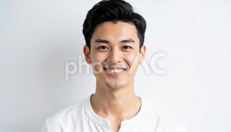 アジア系男性の爽やかな笑顔ポートレート 人物,笑顔,日本人の写真素材