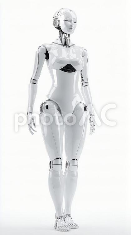 人工知能を搭載したロボットの美しさ ロボット,ai,サイエンスフィクションの写真素材