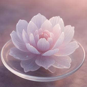 幻想的なゼリーフラワー 蓮 ピンク 幻想的なゼリーフラワー 蓮 ピンクの写真