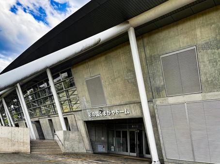 熊谷ドーム 前 熊谷,ドーム,雲の写真素材