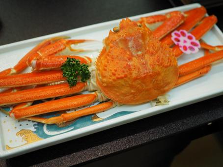 茹で蟹 茹で蟹,ズワイガニ,パセリの写真素材