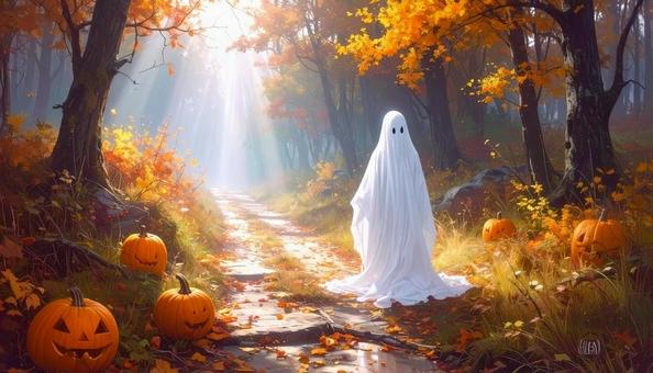 ハロウィンのお化けの写真