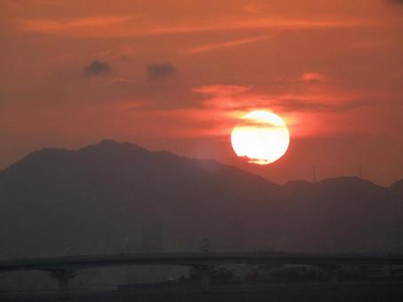 夕日 夕日の写真