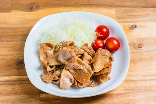豚のしょうが焼き 豚,しょうが焼き,豚肉の写真素材
