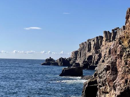 三段壁 三段壁,海,和歌山県の写真素材