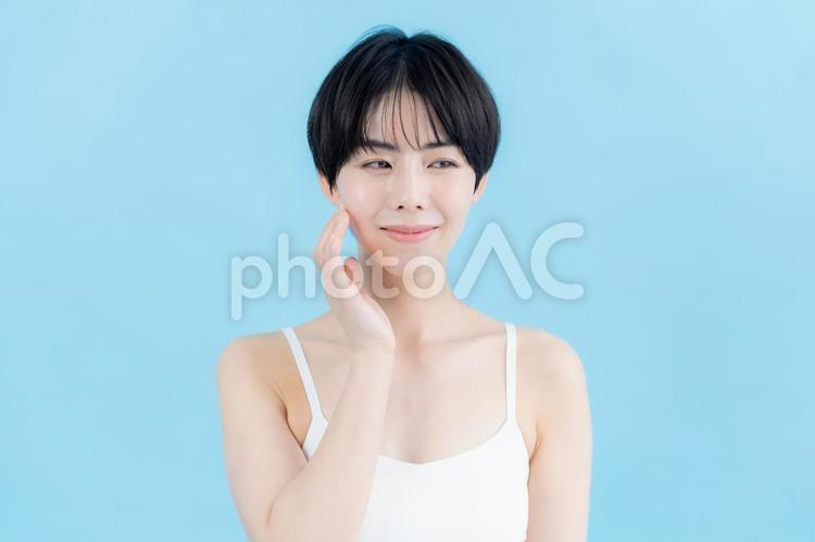 女性の美容イメージ ビューティー,美容,笑顔の写真素材