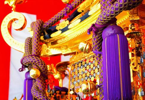 Photo, portable shrine, mikoshi, summer festival, 