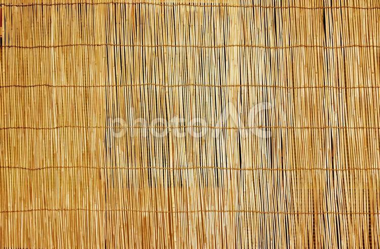 黄色の葦簀の画像 背景,よしず,すだれの写真素材