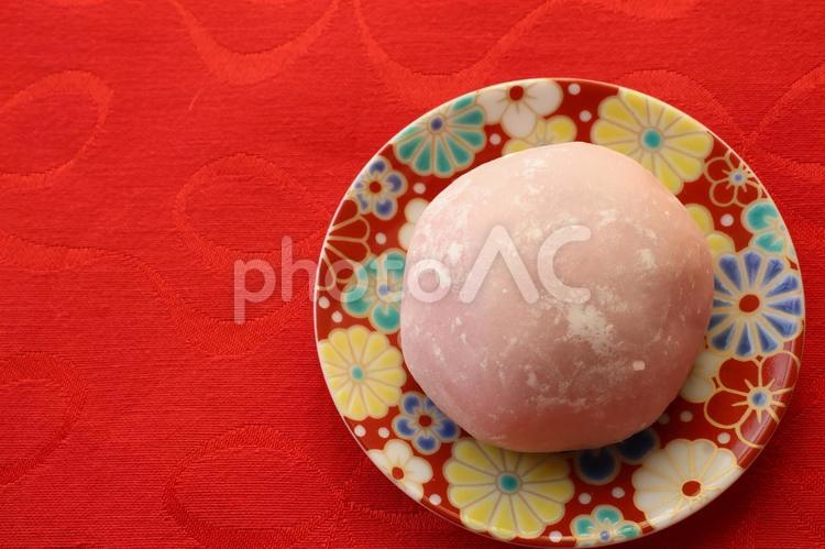 上からいちご大福 いちご大福,大福,和菓子の写真素材