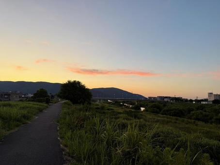 Sunset in Fukui countryside, JPG