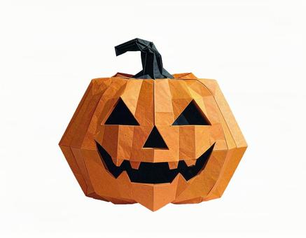 ハロウィン 折り紙 ジャックオランタン ハロウィン 折り紙 ジャックオランタン ハロウィン,カボチャ,折り紙の写真素材