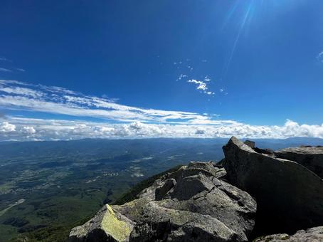 岩木山からの景色 岩木山,山,景色の写真素材