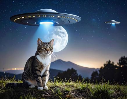 UFOと猫 UFOと猫の写真