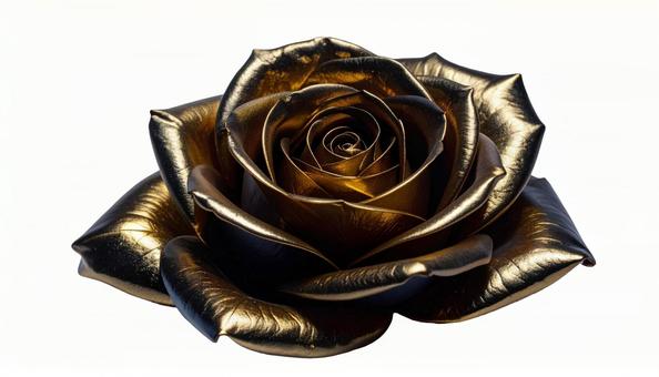 立体感のある黒金の薔薇(背景透過) 立体感のある黒金の薔薇(背景透過)の写真