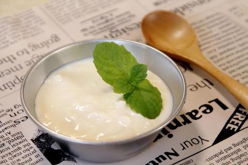 Photo, soy milk yogurt, soymilk, yogurt, 