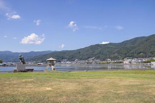 諏訪湖 諏訪湖 諏訪湖,湖,諏訪市の写真素材