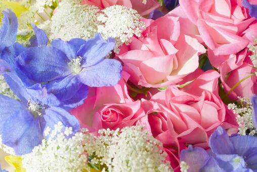 花素材 花束,花いっぱい,祝福の写真素材