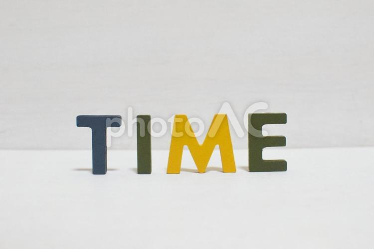 timeの文字とホワイトバック タイム,time,時間の写真素材