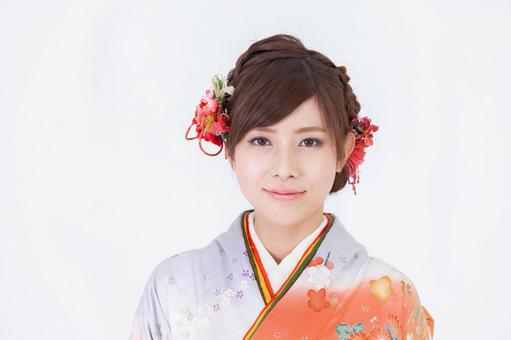 振袖を着た女性 晴れ着,成人の日,成人の写真素材