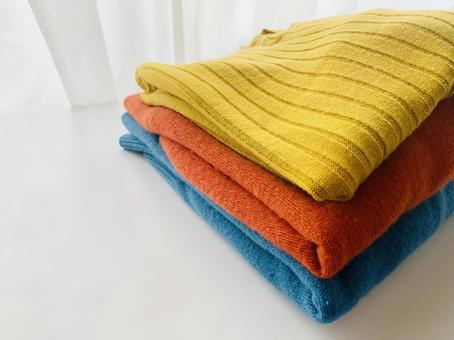 カラフルなニット カラフルなニット ニット,セーター,ニットセーターの写真素材