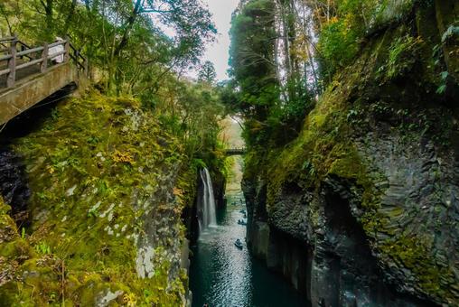 【宮崎】高千穂峡の風景 宮崎,高千穂,高千穂峡の写真素材
