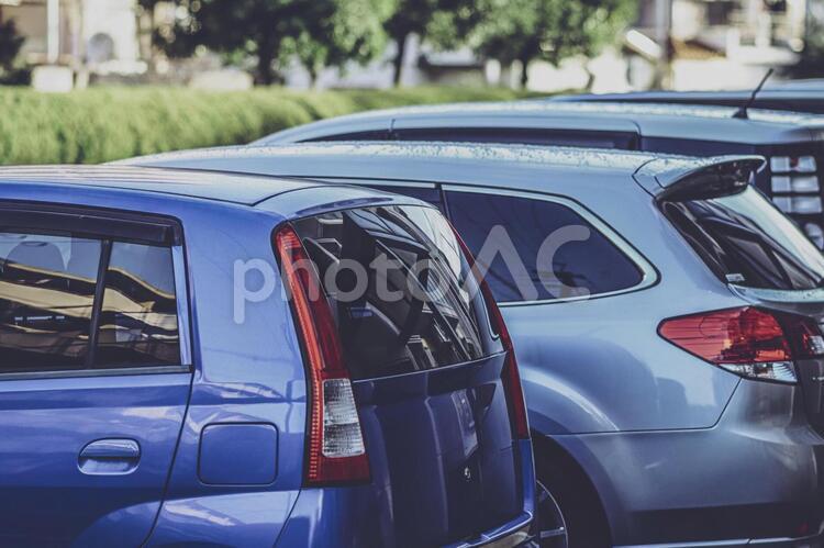 駐車場の風景 自動車,車,駐車場の写真素材