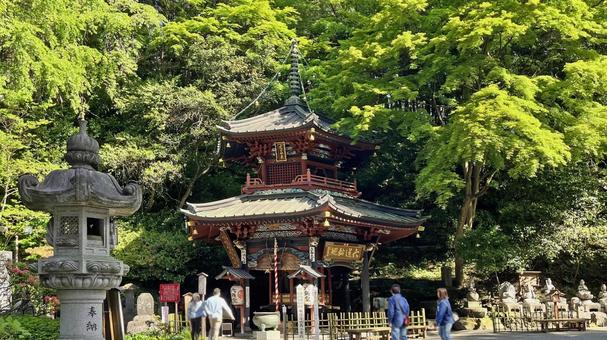 坂東33観音 16番 水澤寺 六角二重塔 坂東33観音 16番 水澤寺 六角二重塔 水澤寺,五徳山,六角二重塔の写真素材