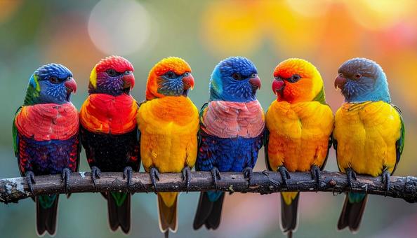 カラフル、極彩色の鳥の写真 カラフル、極彩色の鳥の写真の写真