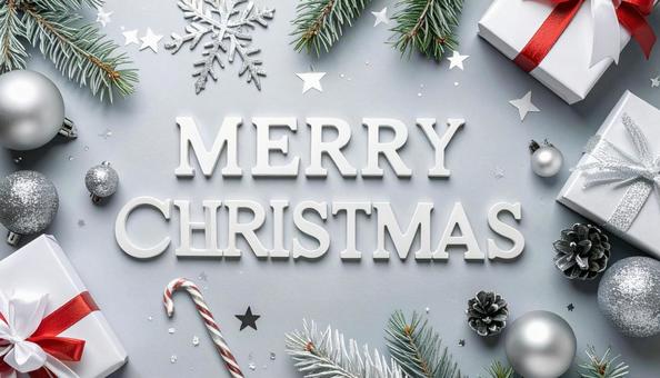 MerryChristmas 文字 白 MerryChristmas 文字 白の写真