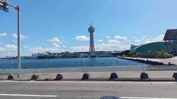 博多ポートタワー　  博多ポートタワー,港,海の写真素材
