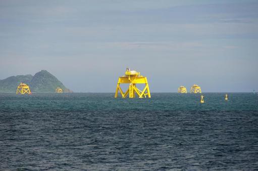 洋上風力発電機の足場 洋上風力発電機の足場の写真