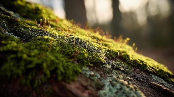 小さな緑の世界、苔 小さな緑の世界、苔の写真