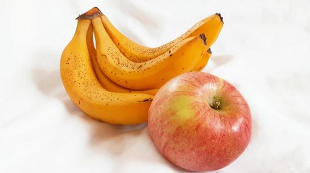 Photo, fruit, banana, apple, 