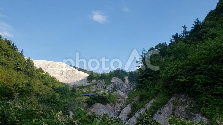 秋田 川原毛地獄 川原毛地獄,川原毛大湯滝,川原毛の写真素材