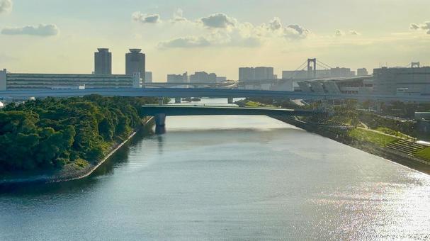 木遣り橋からの風景 木遣り橋からの風景の写真