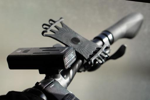 自転車のライト 自転車,ハンドル,ライトの写真素材