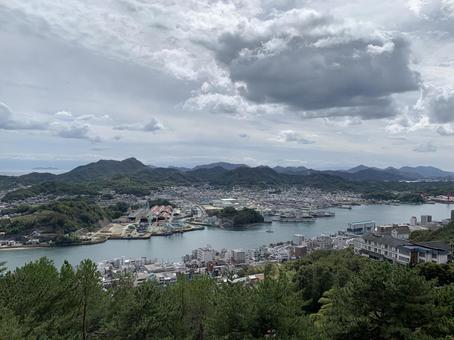 尾道 ロープウェイ頂上からの景色 尾道 ロープウェイ頂上からの景色の写真
