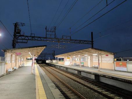 山陽電鉄網干線、西飾磨駅、ホーム 山陽電鉄網干線、西飾磨駅、ホーム 山陽電鉄,網干線,西飾磨駅の写真素材