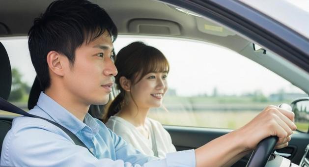 ドライブ デート カップル 夫婦 自動車 ドライブ デート カップル 夫婦 自動車の写真