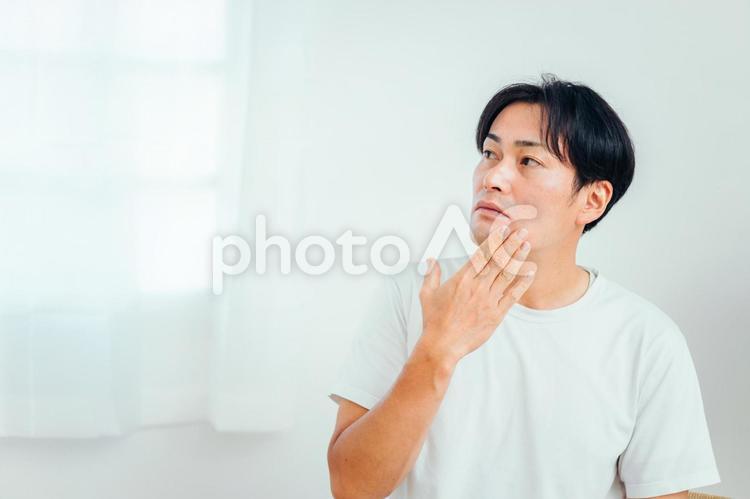 メンズビューティーイメージ（笑顔） メンズビューティー,髭脱毛,メンズの写真素材