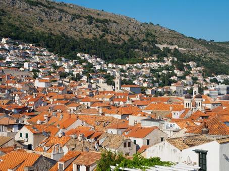 ドゥブロヴニクの旧市街 クロアチア,ドゥブロブニク,旧市街の写真素材