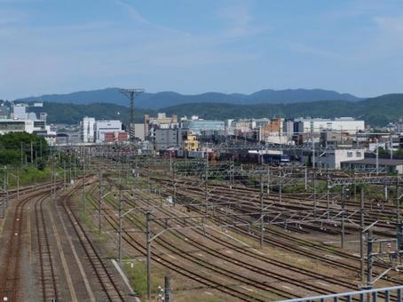 Photo, jr kyoto line, jr sanin main line, near kyoto station, 