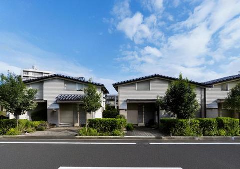 新しい住宅街 新しい住宅街の写真