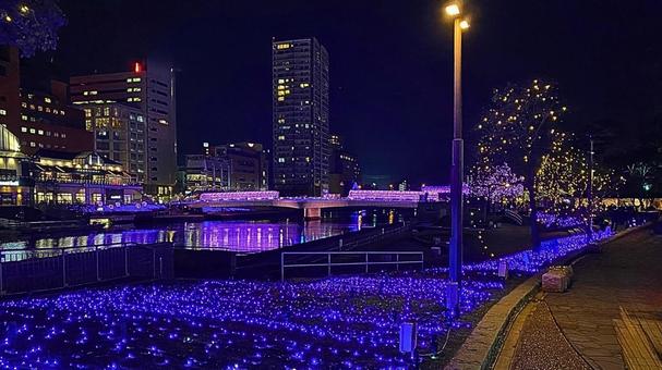 Beautiful illuminations that decorate the night view, JPG Beautiful illuminations that decorate the night view, JPG