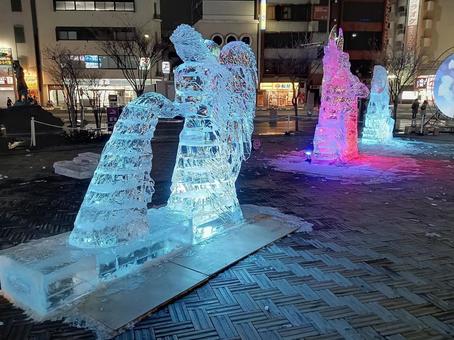 氷彫フェスティバル 長野県,松本市,松本駅の写真素材